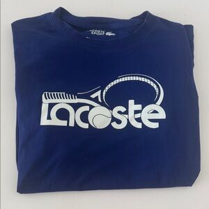 Lacoste Blue T-Shirt with Tennis Graphic